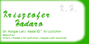 krisztofer hadaro business card